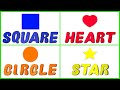 Teach Colours &amp; Shapes to Toddlers Kids Children &amp; Preschoolers | Geometric Shapes &amp; Colour Names