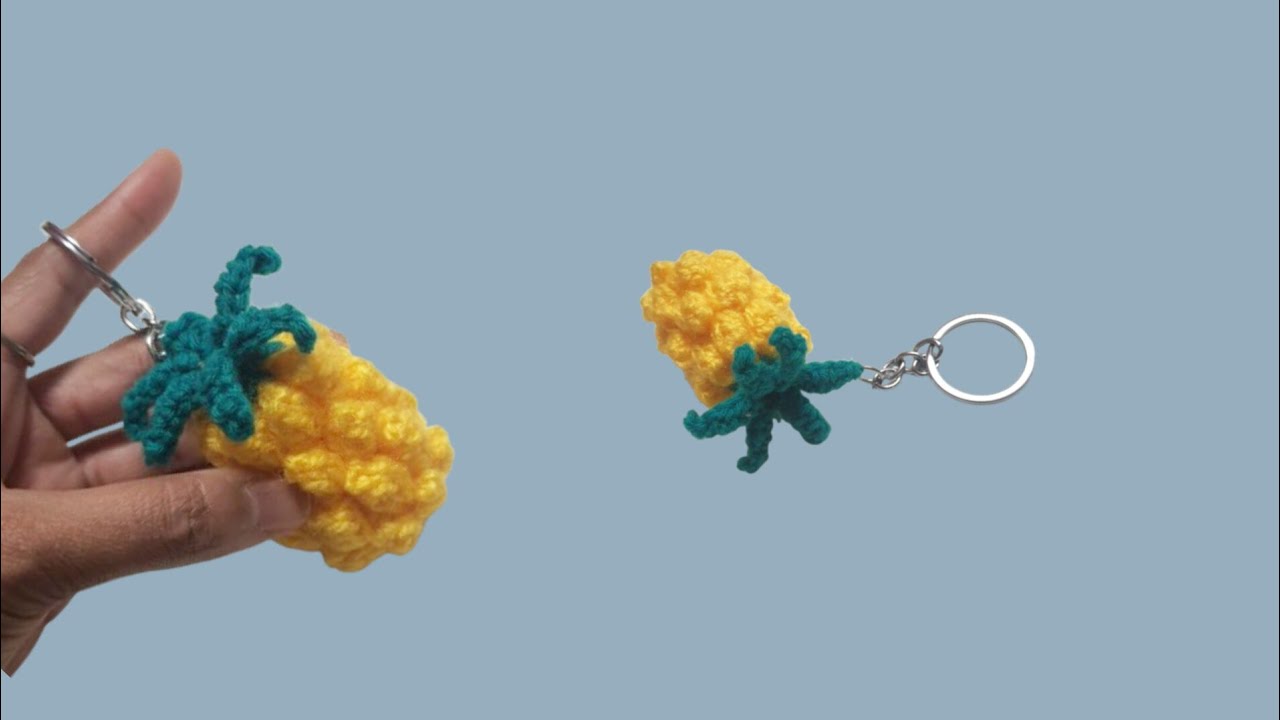Easy Pineapple keychain 🍍 Crochet 