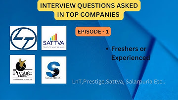 Top civil engineering Interview questions |Episode-1 | L&T|SP|Sattva|Prestige| Freshers | Experience