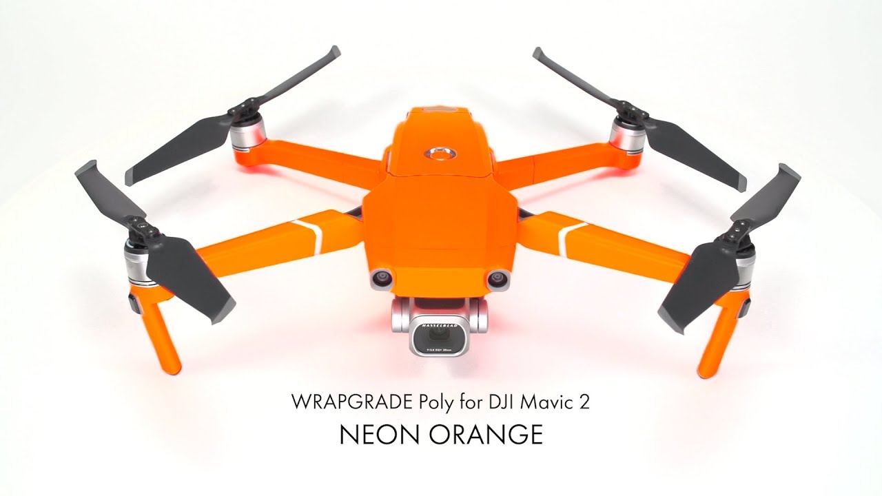 Wrapgrade Skin Compatible with Mavic 2 Main Unit NEON Orange