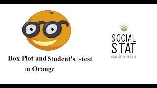 box plot and student's t-test in orange