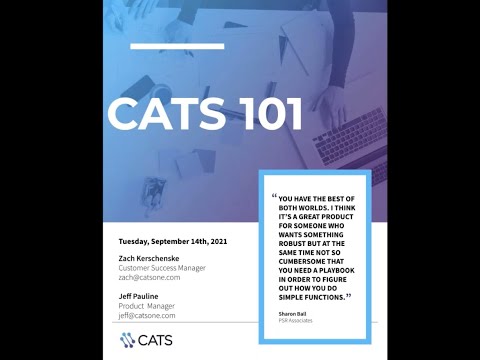 Webinar - CATS 101