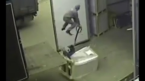 How not to unload a truck - guy flies through the air