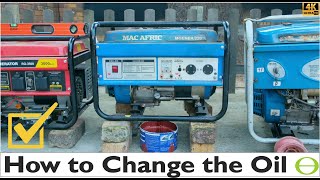 How to Change the Oil in a Petrol or Diesel Generator - all steps shown