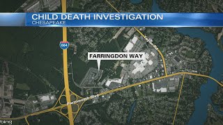 Child dies after being found face down in Chesapeake pond