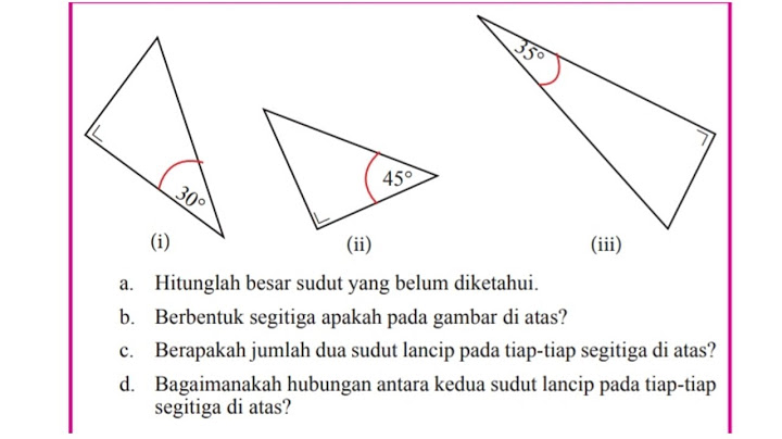 Diketahui sebuah segitiga mempunyai sudut 50 derajat dan 100 derajat Besar sudut yang ketiga adalah
