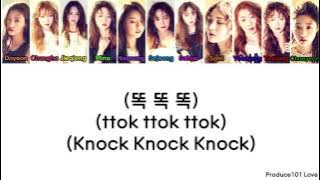 IOI ~ Knock Knock Knock Color Coded Lyrics (Han/Rom/Eng)