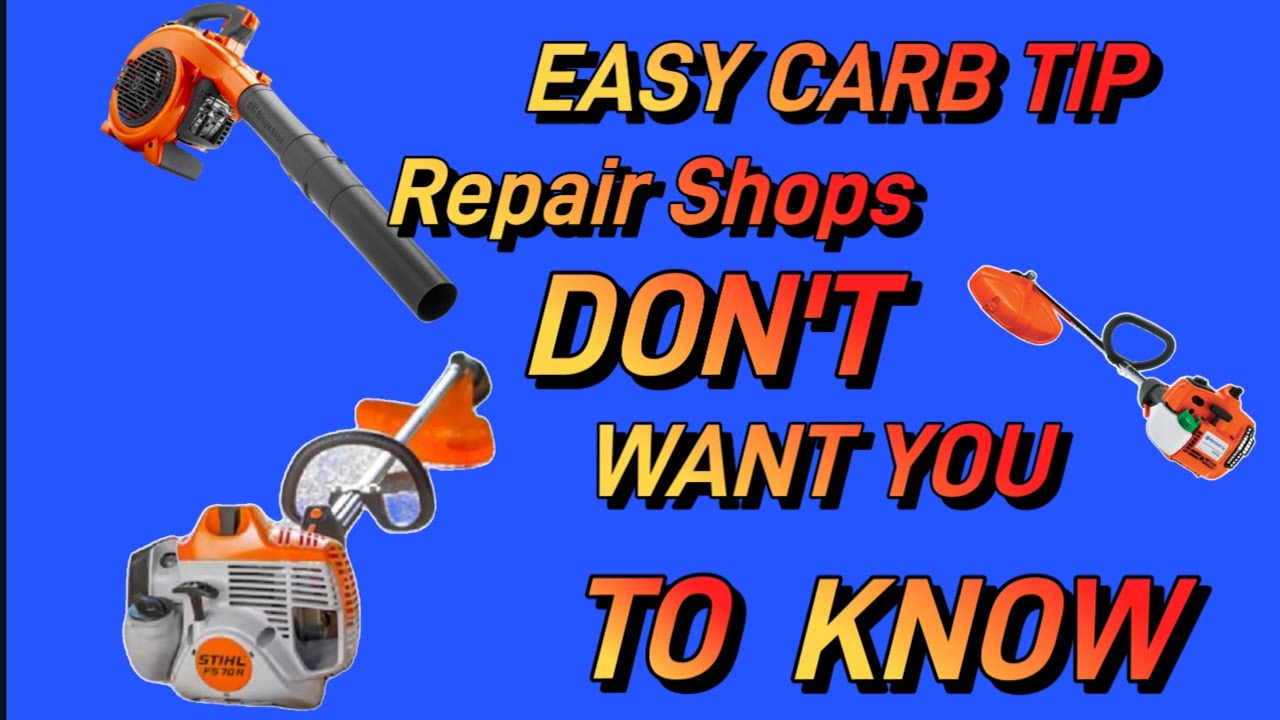 How to Won't Throttle up Tip Easy Carburetor Adjustment any Trimmer or ...