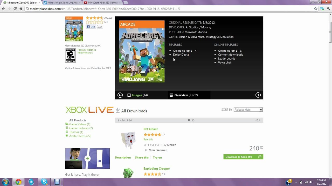 Minecraft for Xbox 360 Update - YouTube