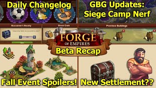 Forge of Empires: Beta Recap Week 31  Fall Event Spoilers | New Settlement? | GBG Changes (SC Nerf)