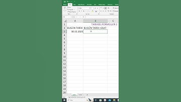 EXCEL’DE BUGÜNÜN TARİHİNİ VE SAATİNİ VERMEK#excel #fonksiyon#keşfet #tarih