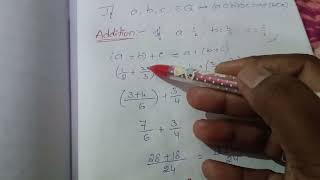 Associative property under addition