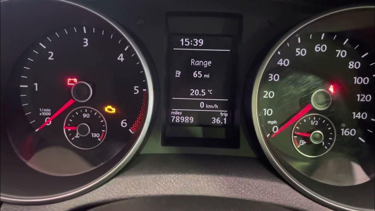 VW Golf Service Light Reset 2009 - 2012 Golf 6 Service Reset - YouTube