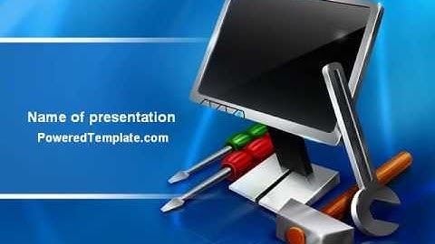 Computer Tech Help PowerPoint Template by PoweredTemplate.com