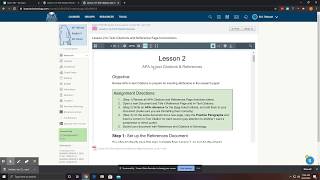Lesson 2 Reference Page and In-Text Citations