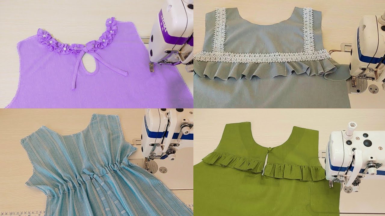 Wow🌟4 Different Creative Neck Techniques easy for sewing lovers ☆try it [[ BeSewCrafty ]]