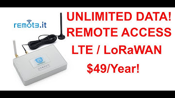 Cellular $49 a Year Unlimited Dataplan LoRaWAN/IP network gateway setup with remote access.
