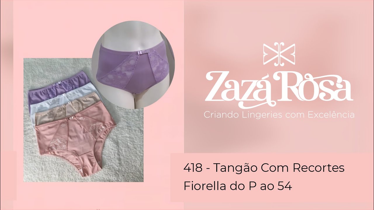 418 - Tangão Com Recortes Fiorella do P ao 54 - Zaza Rosa