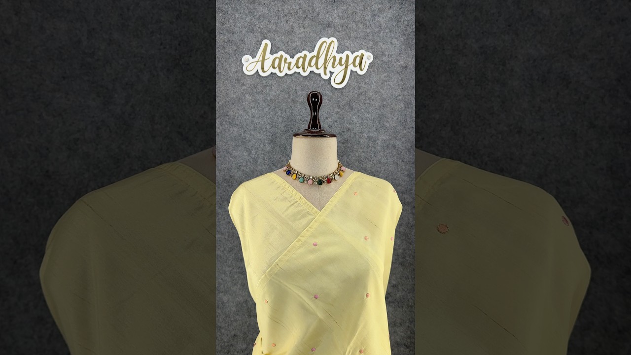 Pure Loom Tussar Silk Embroidery Work Saree