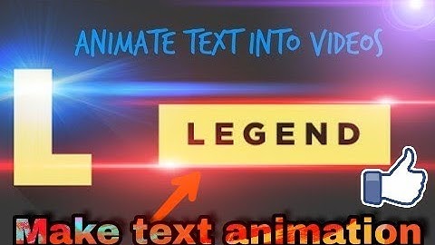 Make cool text animation......for free|legend app full tutorial hindi