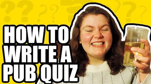 How to Write Good Quiz Questions // How to Run Your Own Pub Quiz