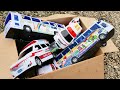 Ambulance & Bus Model Collection Review & Drive a Steep Hill ！