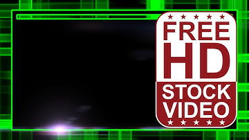 Free Stock Videos – abstract digital hi-tech green frame on black background 2D animation