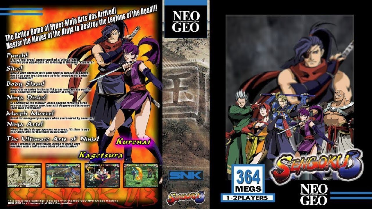 実況]「SENGOKU 3=戦国伝承2001（NG）」ネオジオミニプレイ！ - YouTube
