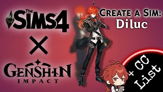 The Sims 4 X Genshin Impact | Create a Sim: Diluc   CC list | # 16