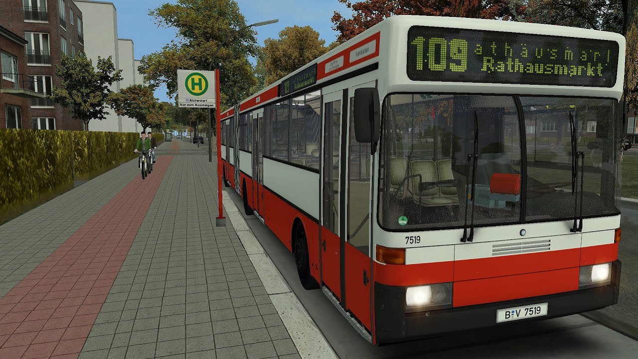 Omsi 2 Addon Citybus O405/O405G - Hamburg modern - Route 109 Alsterdorf - Rathausmarkt (PC)