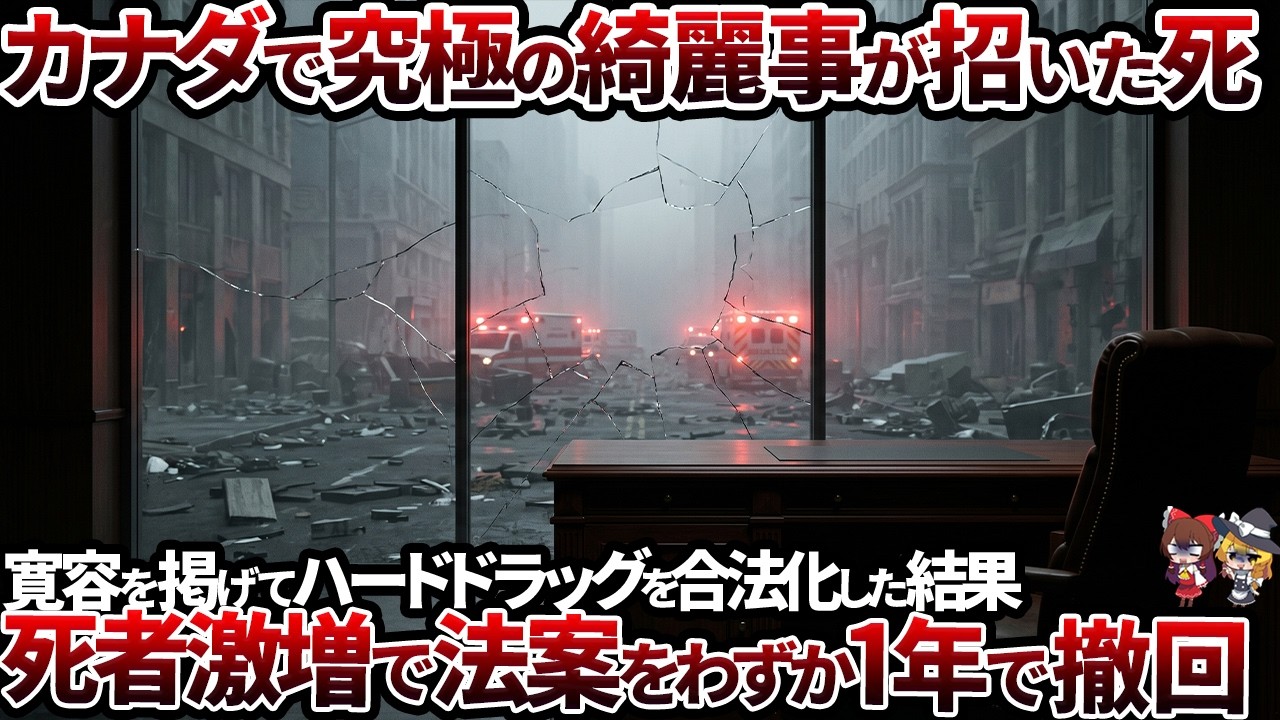 【犠牲者2539人で撤回】カナダ非犯罪化の惨めな末路…綺麗事が生んだ地獄【ゆっくり解説】