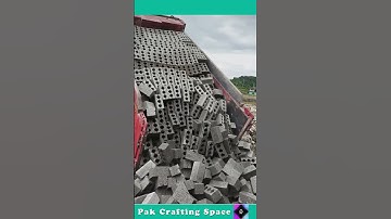 The Process Of Unloading Bricks From A Truck