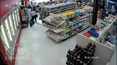 Female shoplifter falls through ceiling