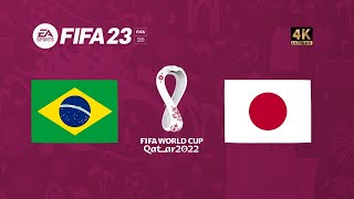Brasil x Japão | FIFA 23 Gameplay Copa do Mundo Qatar 2022 | Final [4K 60FPS]