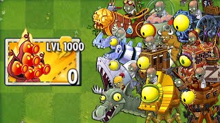 Every Random Premium Plants LEVEL 1000 Attack All Final Boss - Plants vs Zombies 2 Mod