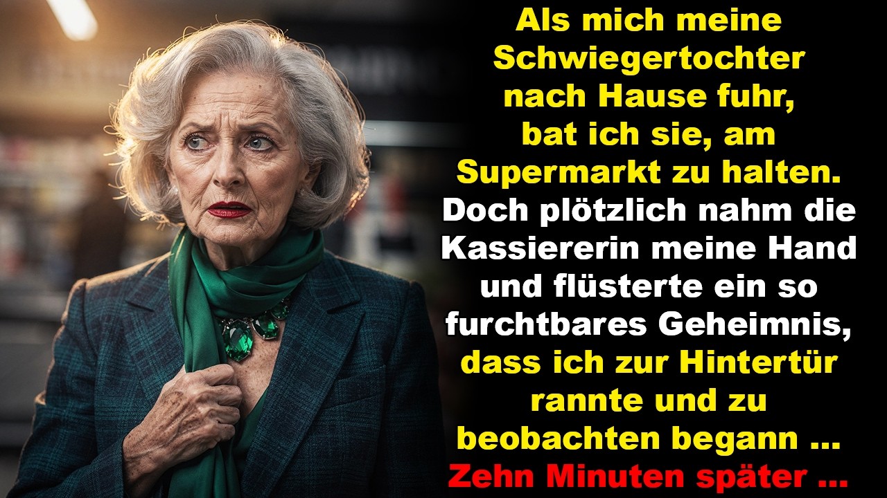 Ich ließ meine Schwiegertochter im Auto und ging einkaufen. was sie draußen tat, ließ mich erstarren