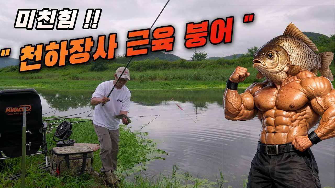 와따 무시무시하네, 천하장사 근육 붕어를 만나다~  낚시 힘들고 재밌다 !!