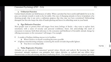 PSY514 Lecture 34 Consumer Psychology Short Lecture VU Lectures