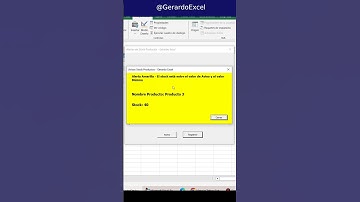 Alertas Stock en tiempo de ejecución  #excel #vba
