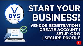 Vendor Panel #1: Account Registration & Initial Setup | BYS Bookings