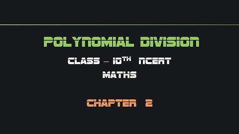 Polynomial division  module 2