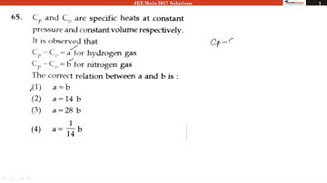 JEE Main 2017 Video Solution - Physics Ques No. 65 [Code C]