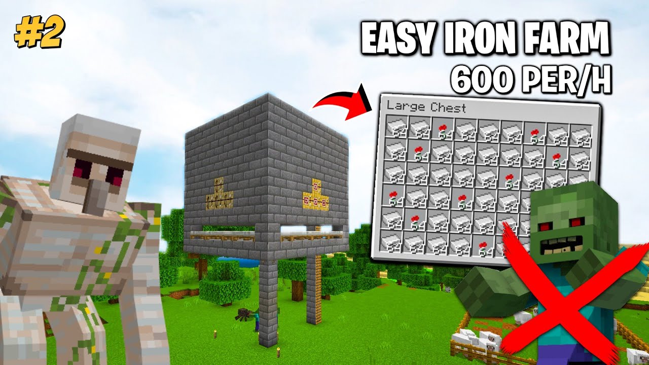 FINALLY I BUILD UNLIMITED IRON FARM || MINECRAFT GAMPLAY #2 - YouTube