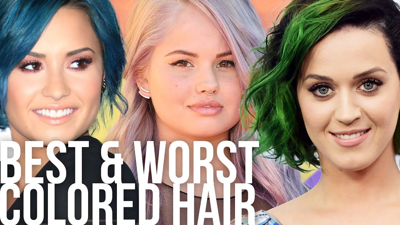 Best & Worst Weird Colored Celeb Hair Styles YouTube