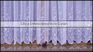 Olivia Embroidered Voile Curtain - Woodyatt Curtains