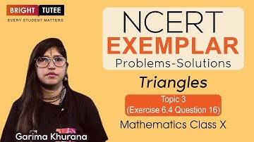 NCERT Exemplar Solutions Class 10 Maths Chapter 6: Triangles Exercise 6.4 Question 16