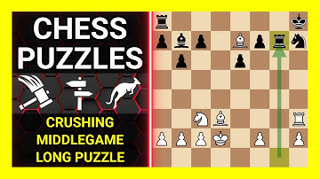 Chess Puzzles to Practice. Themes: Crushing, Middlegame, Long puzzle. Learn Chess