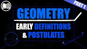 Early Definitions & Postulates  Part 1  |  Postulate, Axiom, Definition, Hypothesis