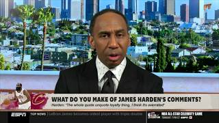Stephen A. Reacts To James Harden Justifies Changing Teams Loyalty Is Overrated First Take