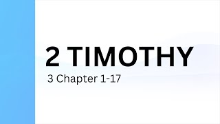 2 Timothy Chapter 03 | Holy Bible - Indian Sign Language Version (ISLV)